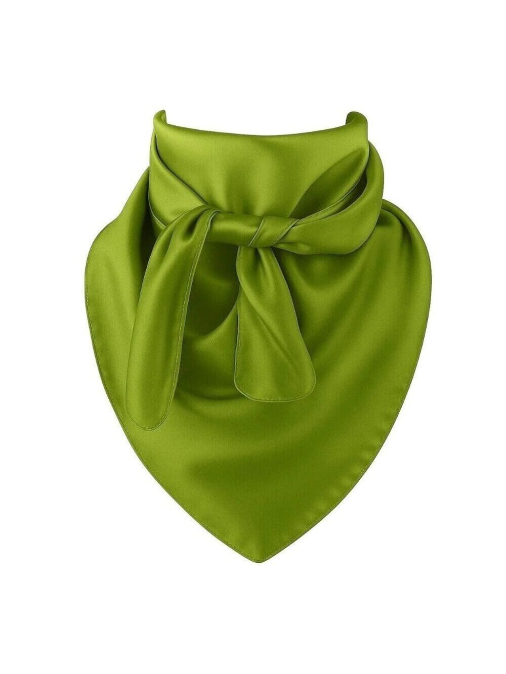 Lime Green Wild Rag Scarf 35x35 Satin Western Cowgirl Cowboy Bandana